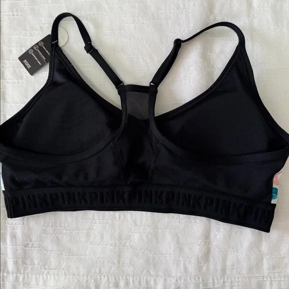 Victoria's Secret PINK Ultimate Lightly Lined Sports Bra with a floral pattern - Picture 2 of 5